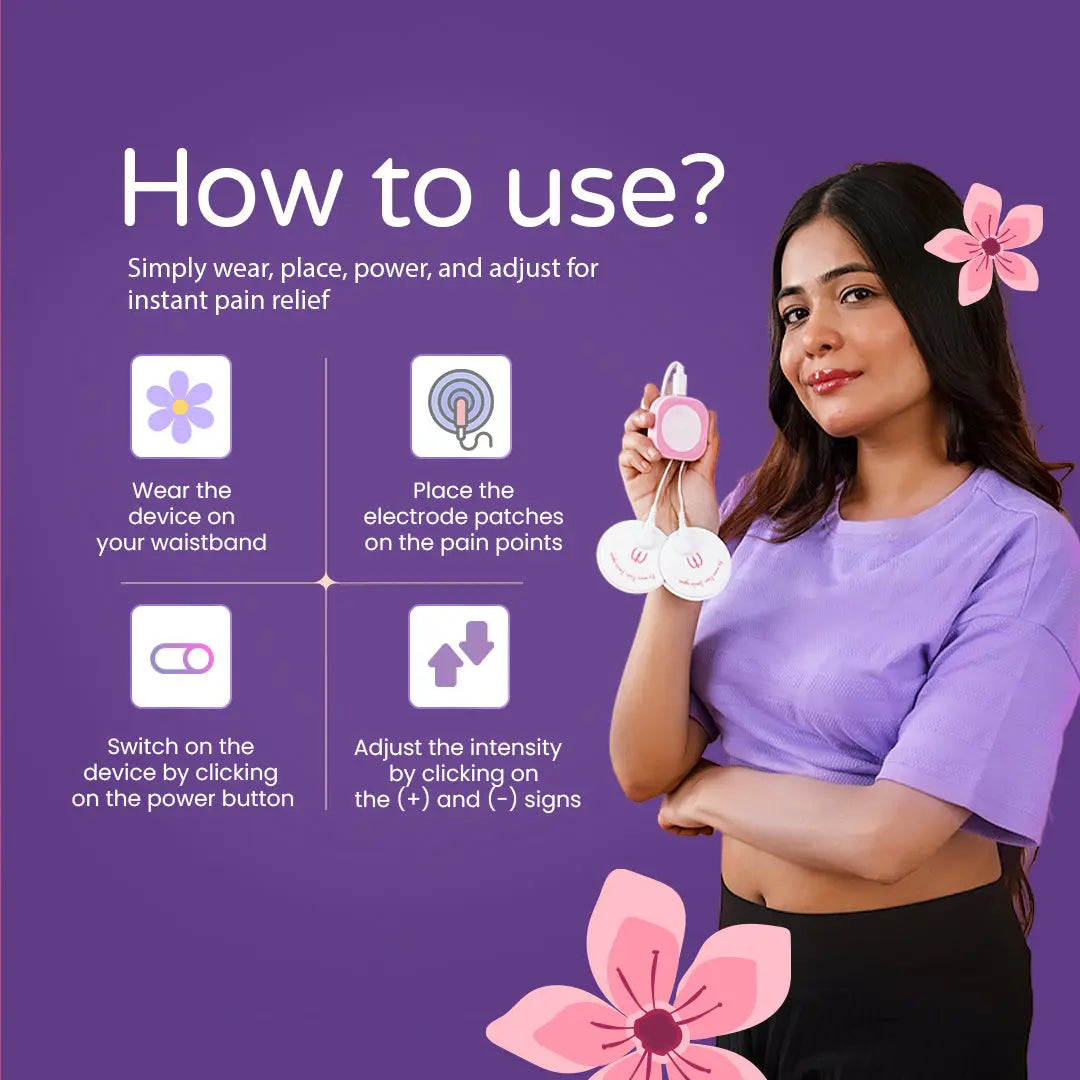 How to use period pain relief device